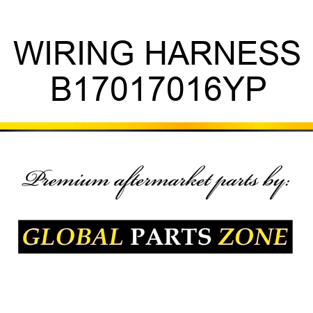 WIRING HARNESS B17017016YP