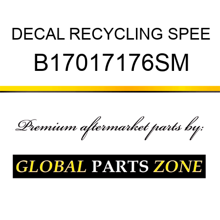 DECAL RECYCLING SPEE B17017176SM