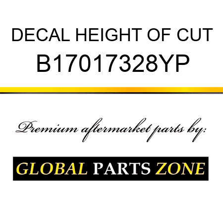 DECAL HEIGHT OF CUT B17017328YP