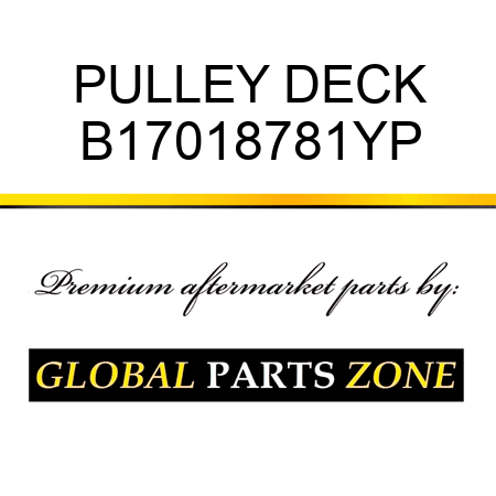 PULLEY DECK B17018781YP