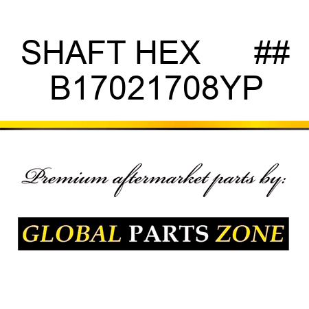 SHAFT HEX      ## B17021708YP