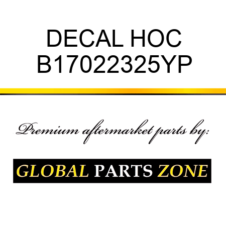 DECAL HOC B17022325YP