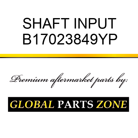 SHAFT INPUT B17023849YP
