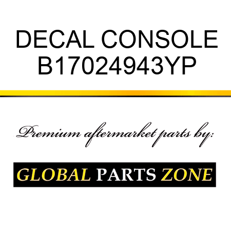 DECAL CONSOLE B17024943YP