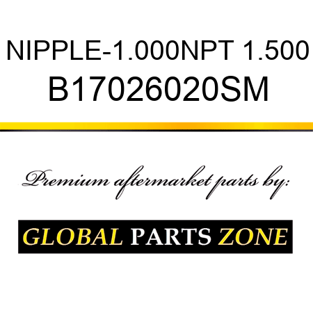 NIPPLE-1.000NPT 1.500 B17026020SM