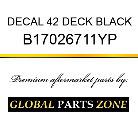 DECAL 42 DECK BLACK B17026711YP