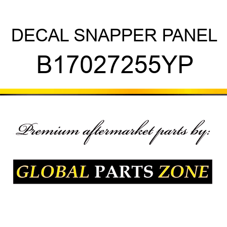 DECAL SNAPPER PANEL B17027255YP