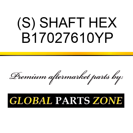 (S) SHAFT HEX B17027610YP