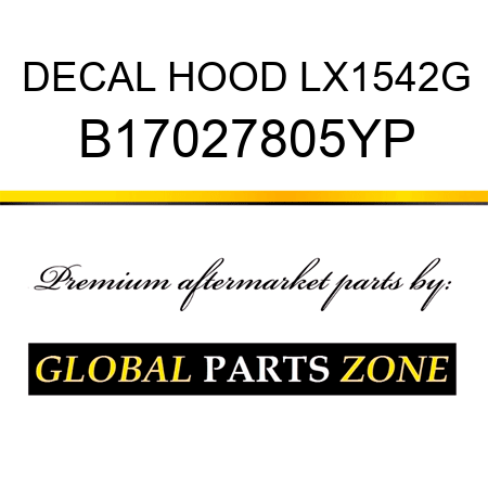 DECAL HOOD LX1542G B17027805YP