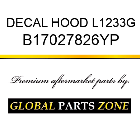 DECAL HOOD L1233G B17027826YP