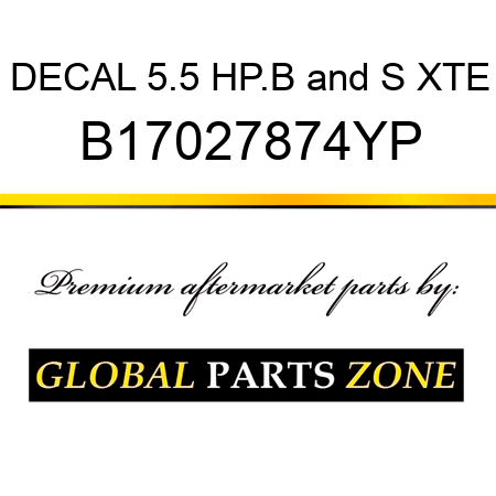 DECAL 5.5 HP.B&S XTE B17027874YP