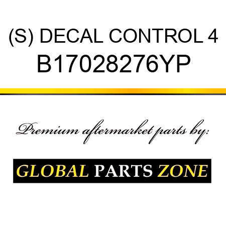 (S) DECAL CONTROL 4 B17028276YP