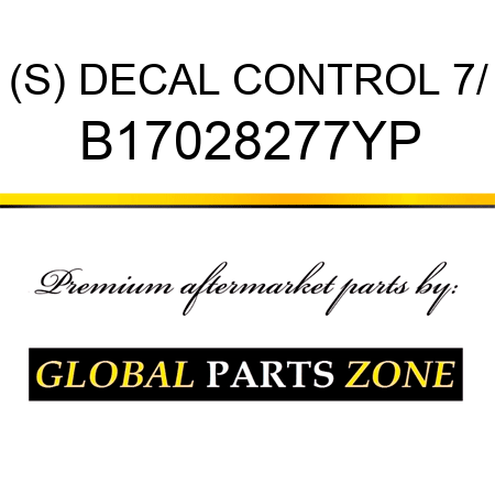 (S) DECAL CONTROL 7/ B17028277YP