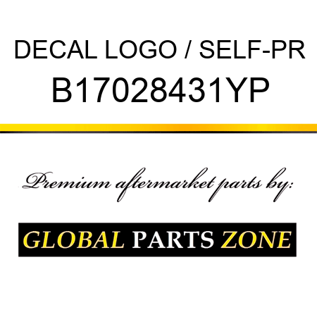 DECAL LOGO / SELF-PR B17028431YP