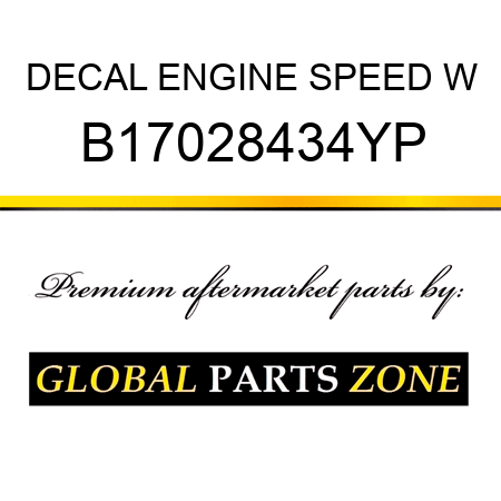 DECAL ENGINE SPEED W B17028434YP