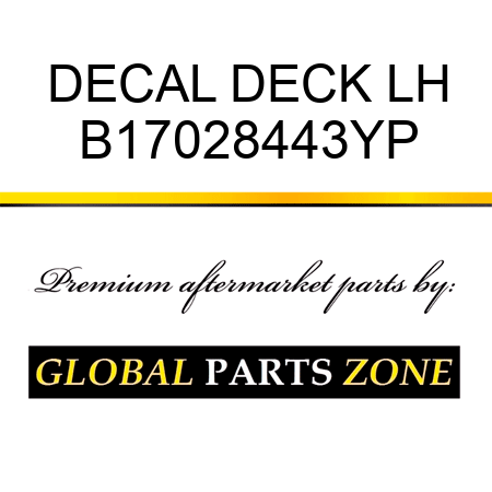 DECAL DECK LH B17028443YP