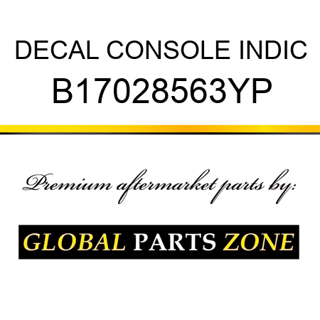 DECAL CONSOLE INDIC B17028563YP