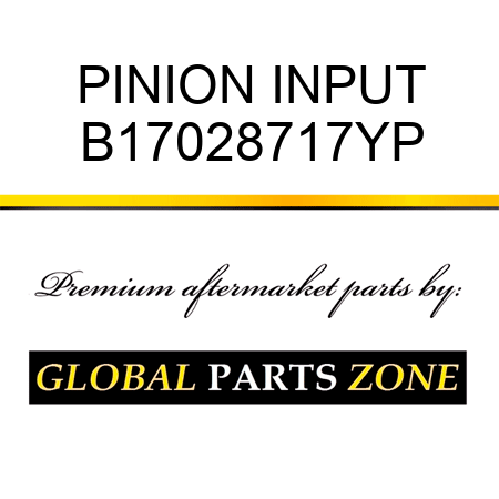 PINION INPUT B17028717YP