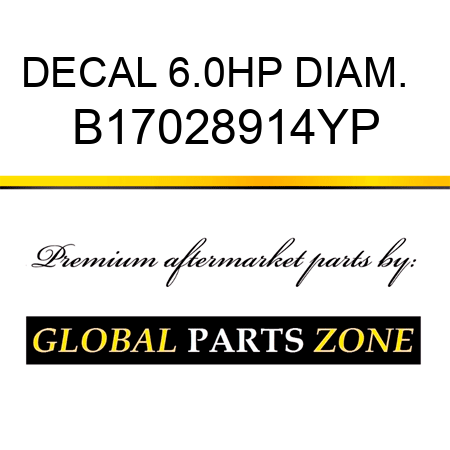 DECAL 6.0HP DIAM. + B17028914YP