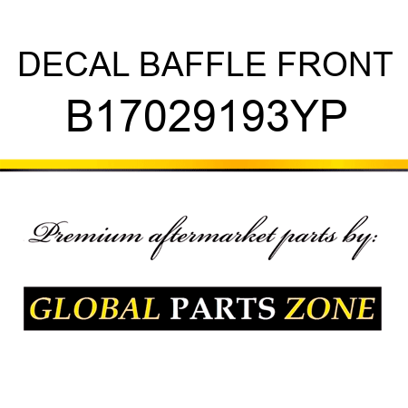 DECAL BAFFLE FRONT B17029193YP