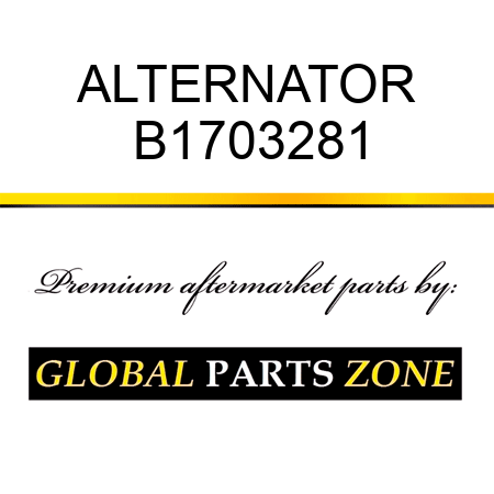 ALTERNATOR B1703281