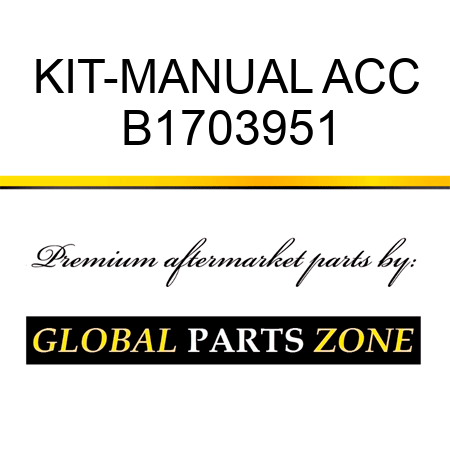 KIT-MANUAL ACC B1703951