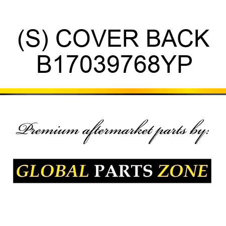 (S) COVER BACK B17039768YP