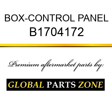BOX-CONTROL PANEL B1704172
