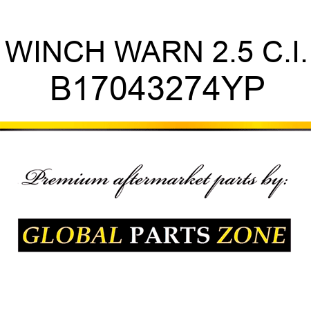 WINCH WARN 2.5 C.I. B17043274YP