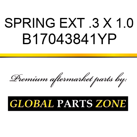 SPRING EXT .3 X 1.0 B17043841YP