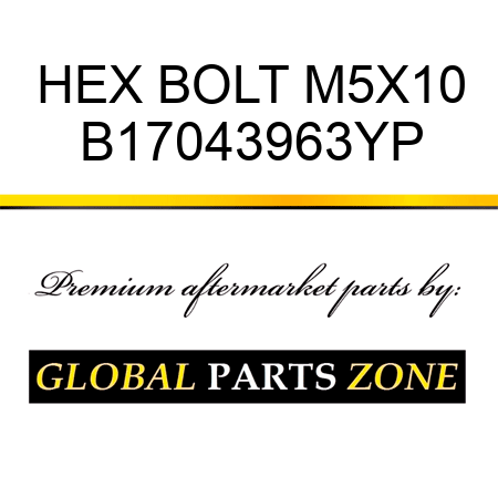 HEX BOLT M5X10 B17043963YP