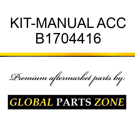 KIT-MANUAL ACC B1704416