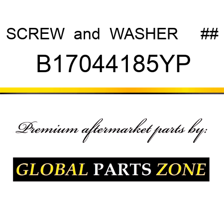 SCREW & WASHER     ## B17044185YP