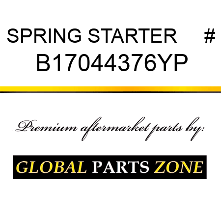 SPRING STARTER     # B17044376YP