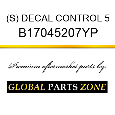 (S) DECAL CONTROL 5 B17045207YP
