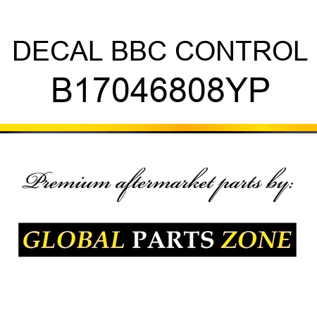 DECAL BBC CONTROL B17046808YP