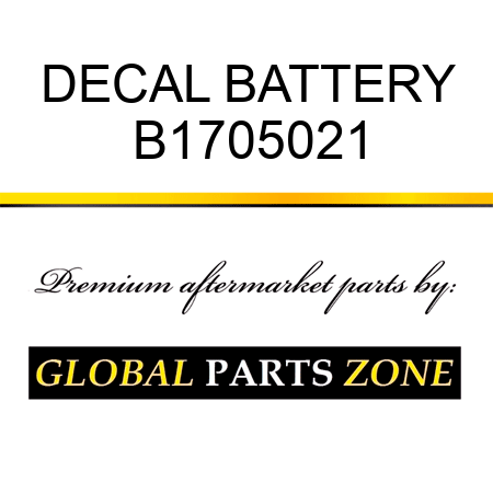 DECAL BATTERY B1705021