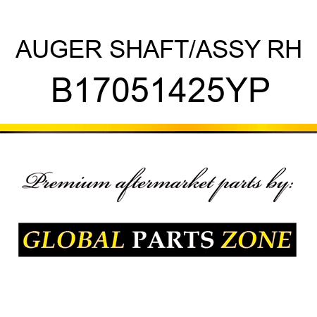AUGER SHAFT/ASSY RH B17051425YP