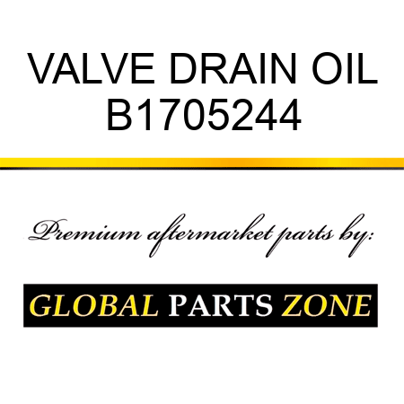 VALVE DRAIN OIL B1705244