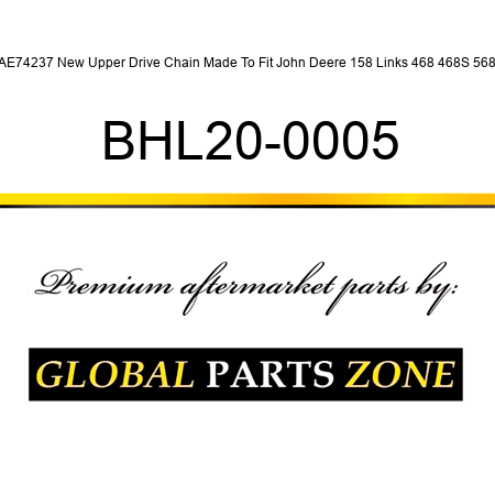 AE74237 New Upper Drive Chain Made To Fit John Deere 158 Links 468 468S 568 BHL20-0005