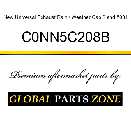 New Universal Exhaust Rain / Weather Cap 2" C0NN5C208B