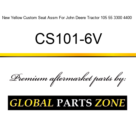 New Yellow Custom Seat Assm For John Deere Tractor 105 55 3300 4400 + CS101-6V