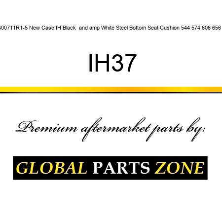 400711R1-5 New Case IH Black & White Steel Bottom Seat Cushion 544 574 606 656 + IH37