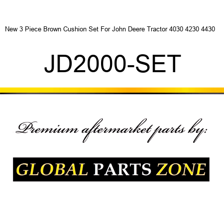 New 3 Piece Brown Cushion Set For John Deere Tractor 4030 4230 4430 + JD2000-SET