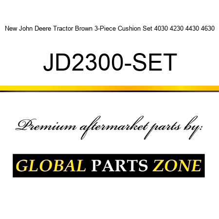 New John Deere Tractor Brown 3-Piece Cushion Set 4030 4230 4430 4630 JD2300-SET