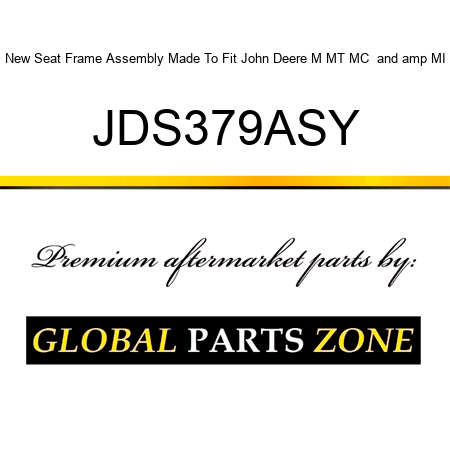 New Seat Frame Assembly Made To Fit John Deere M MT MC & MI JDS379ASY