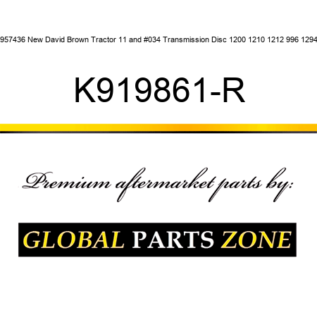 K957436 New David Brown Tractor 11" Transmission Disc 1200 1210 1212 996 1294 + K919861-R