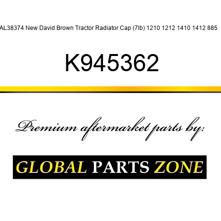 AL38374 New David Brown Tractor Radiator Cap (7lb) 1210 1212 1410 1412 885 + K945362