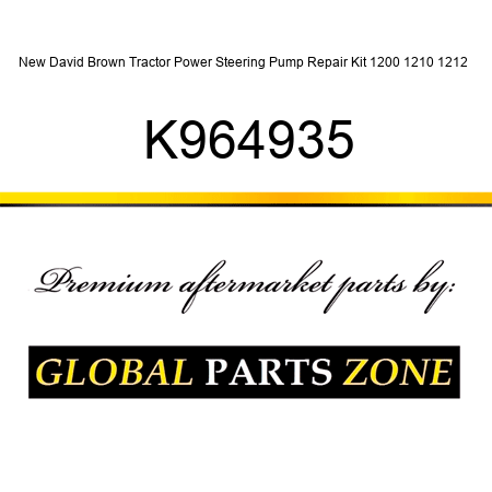 New David Brown Tractor Power Steering Pump Repair Kit 1200 1210 1212 + K964935