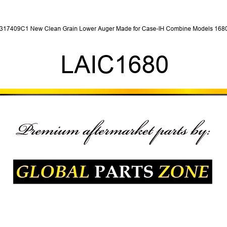 1317409C1 New Clean Grain Lower Auger Made for Case-IH Combine Models 1680 + LAIC1680